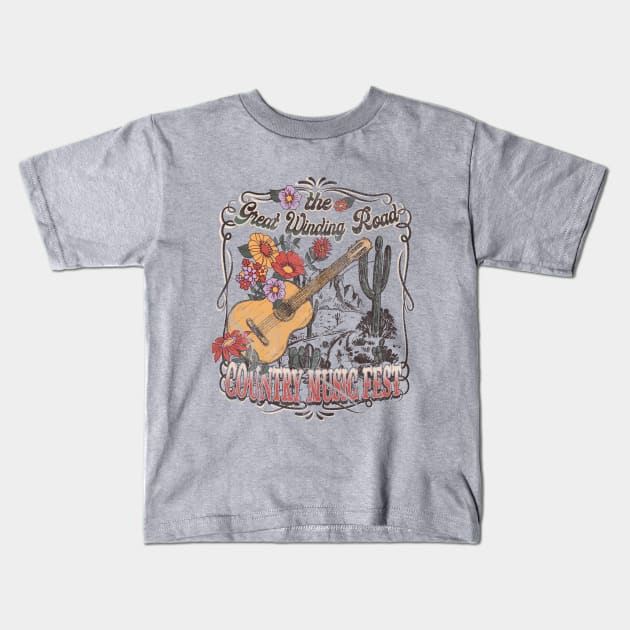 Country music Fest Kids T-Shirt by LifeTime Design